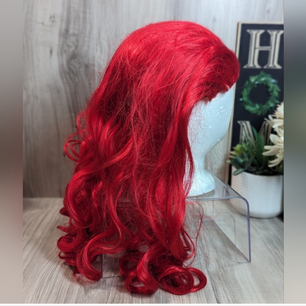 Halloween Lethal Beauty Long Curly Red Wig Lola Montez